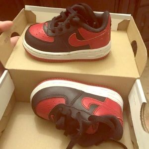 Black and Red Nike Force 1